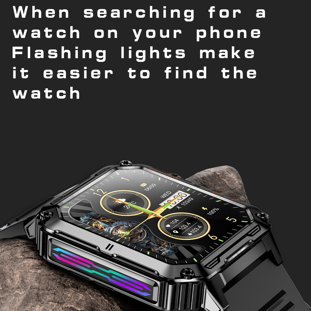 小狮智能手表心率真血氧监测消息提醒遥控音乐拍照 - Image 4