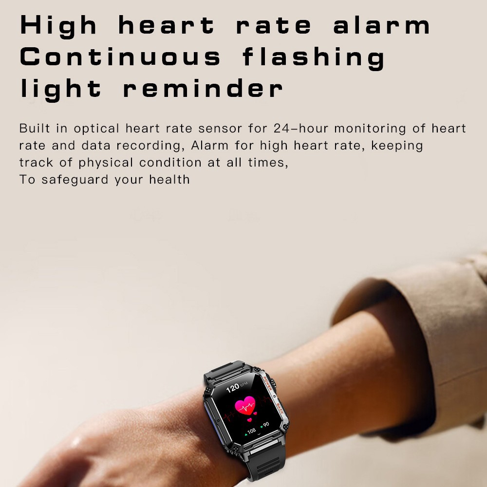 小狮智能手表心率真血氧监测消息提醒遥控音乐拍照 - Image 5