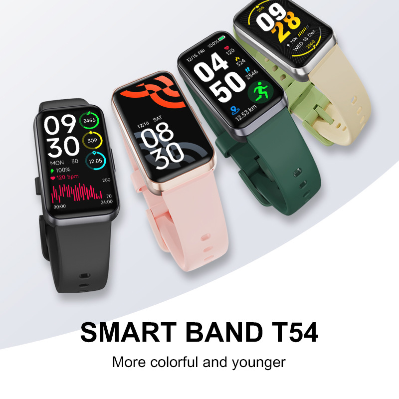 T54-B smart watch 1.47 heart rate blood oxygen blood pressure sleep monitoring message reminder sports bracelet