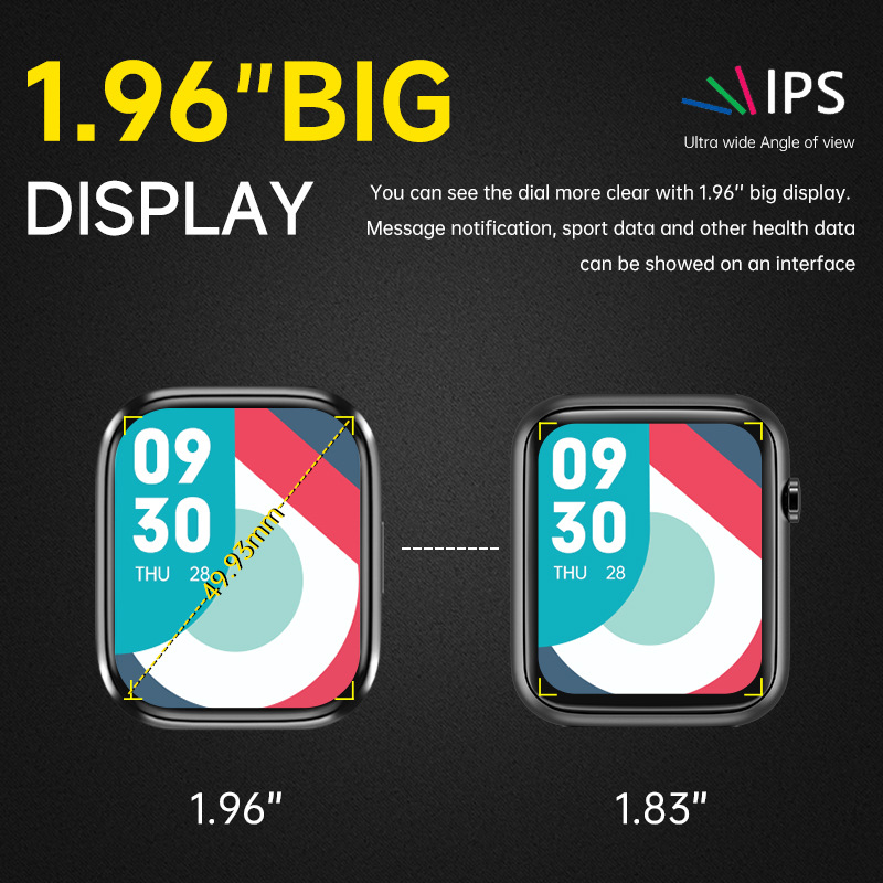 T33 1.96" screen Bluetooth phone watch heart rate red light blood oxygen sleep monitoring sports smart watch - Image 5