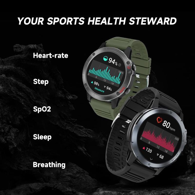 T35 Outdoor Triple-Proof 1.46" Large Screen Call Real-Time Heart Rate 100+ Sports GPS Smart Watch - Image 2