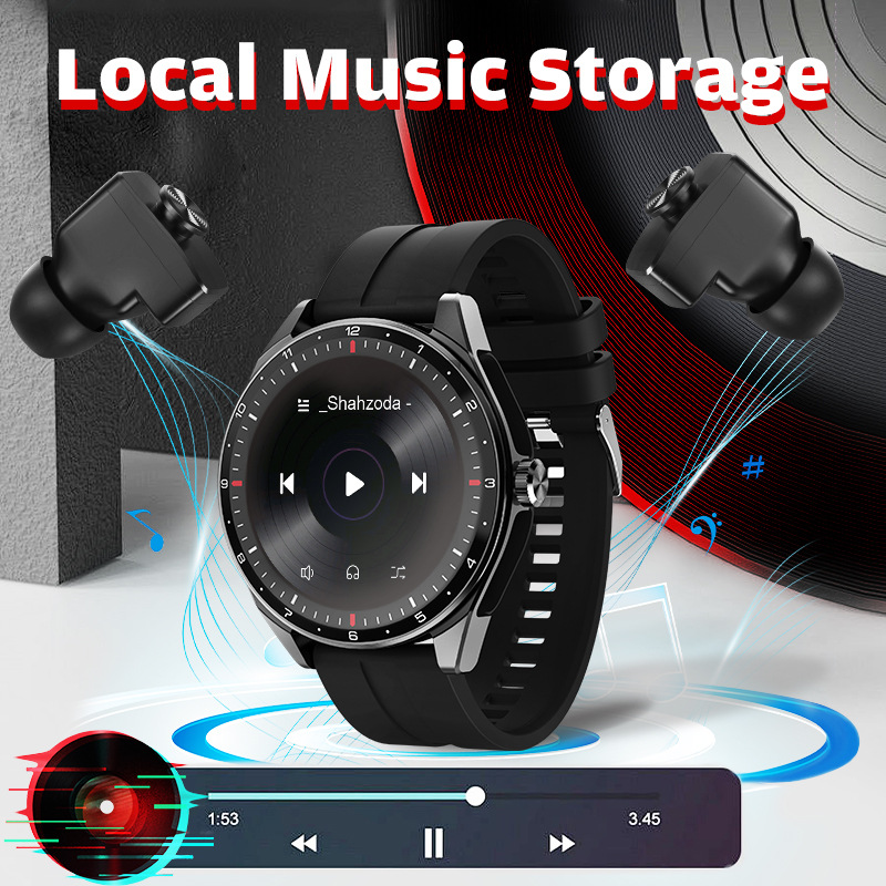 2025 TWS earphone watch T23 two-in-one Bluetooth call Moxin ATS3085S smart watch - Image 3