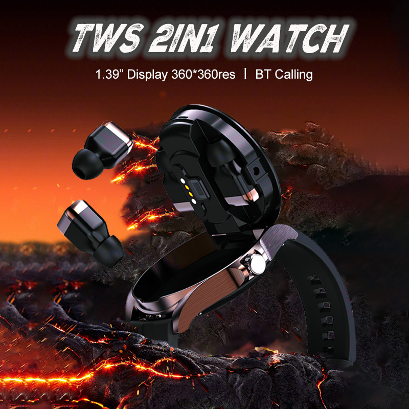 2025 New T21 Bluetooth Headset Call TWS Moxin ATS3085 with Memory 2 in 1 Smart Watch - Image 2