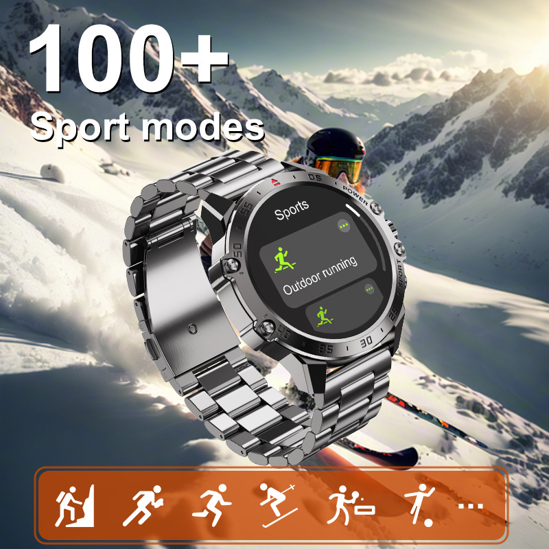 T57 Bluetooth Call Watch AMOLED Heart Rate Blood Oxygen Blood Pressure Monitoring Three-Proof Smart Health Monitoring - Image 2