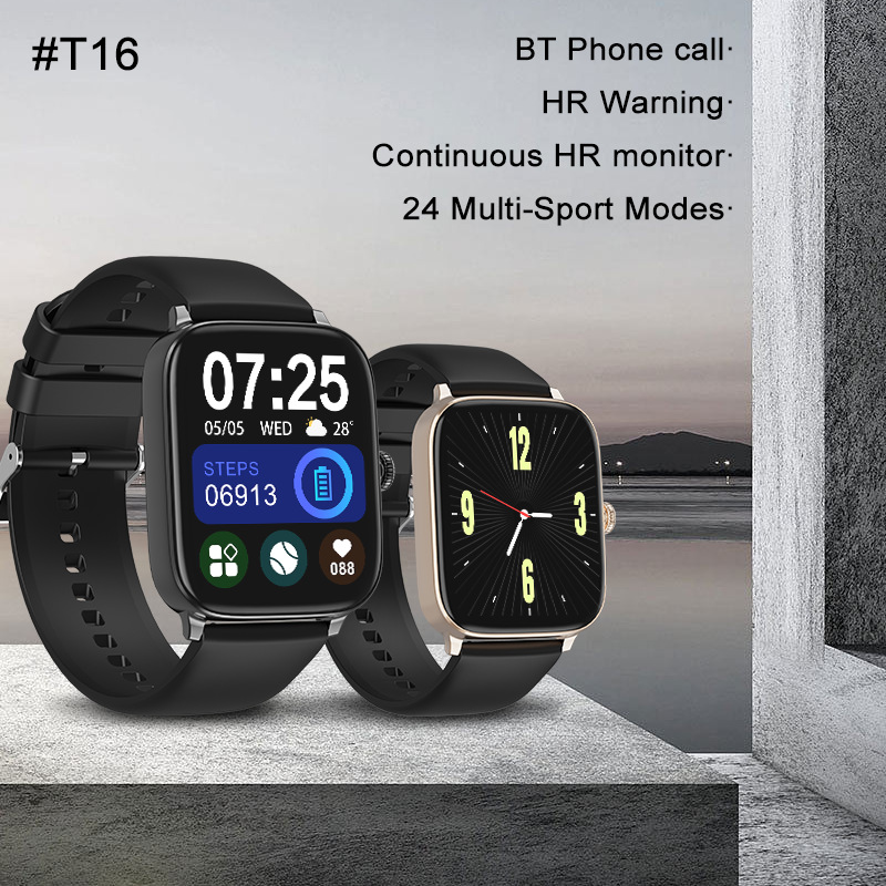 T16F 1.83 Bluetooth Call Heart Rate Sleep Monitoring Sports IP68 Smart Watch - Image 2