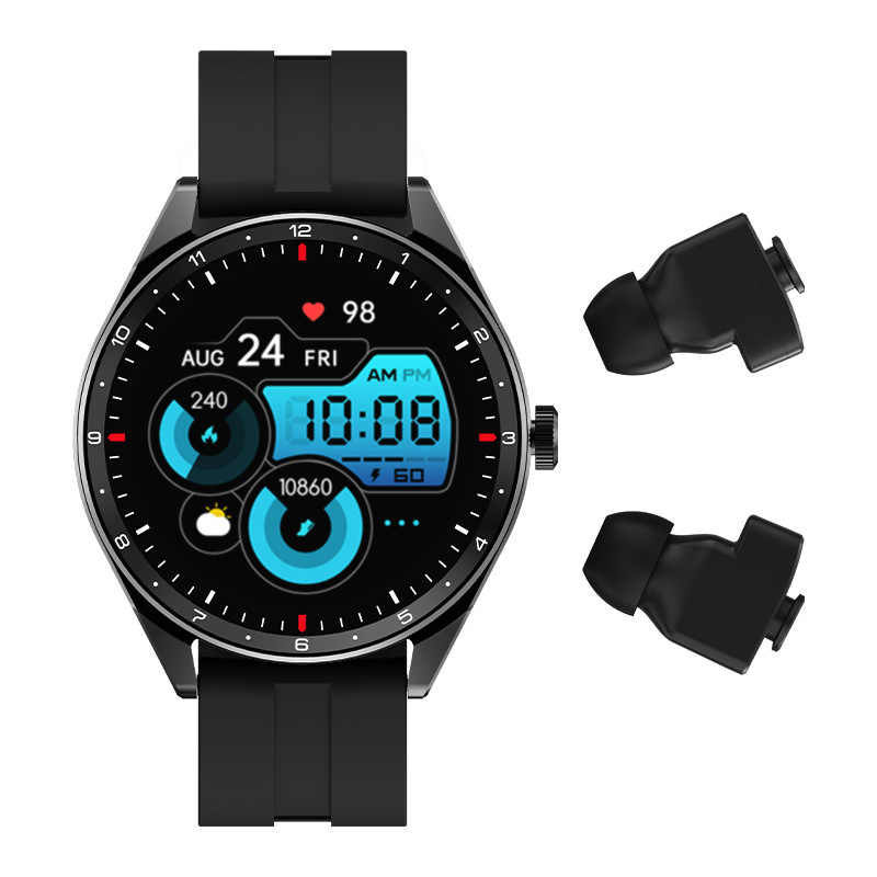 2025 TWS earphone watch T23 two-in-one Bluetooth call Moxin ATS3085S smart watch - Image 5