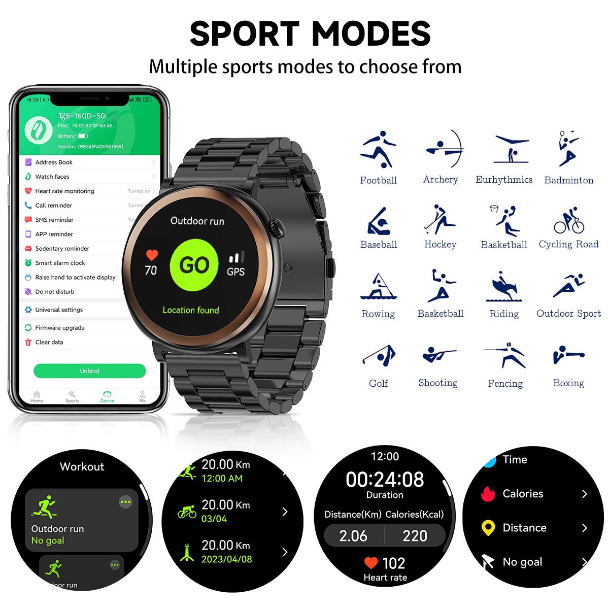 T65 Bluetooth call smart watch heart rate blood oxygen multiple sports mode smart watch - Image 2