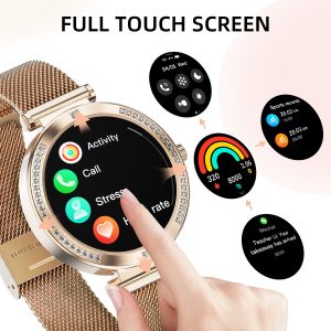 Bluetooth Women's Watch T64 Heart Rate Blood Oxygen Monitor 100+ Customized Watch Face Smart Watch