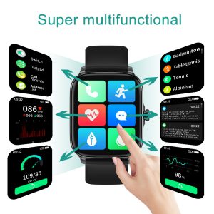 T16F 1.83 Bluetooth Call Heart Rate Sleep Monitoring Sports IP68 Smart Watch